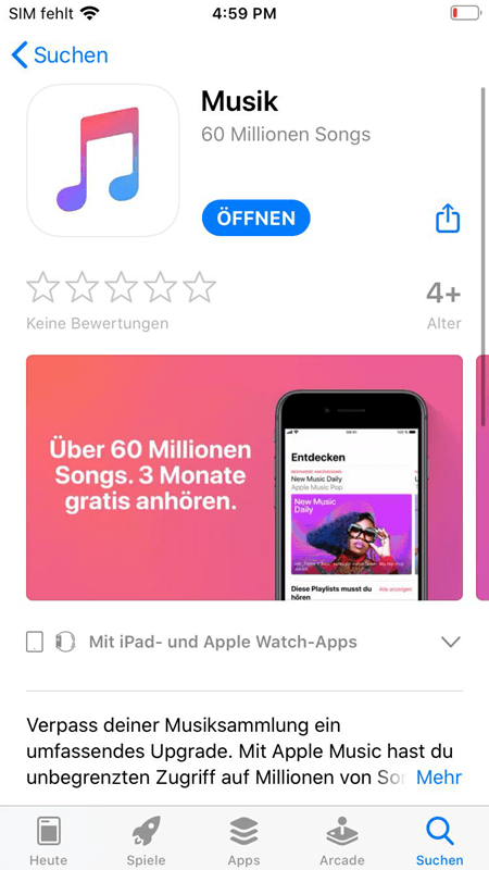 Apple Music aktualisieren