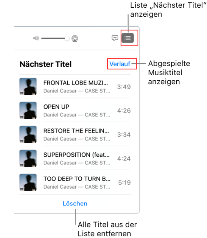 Apple Music Verlauf auf Mac OS Catalina anzeigen