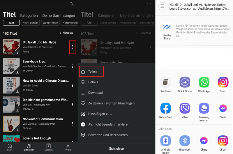 Kann man Audible mit anderen teilen?