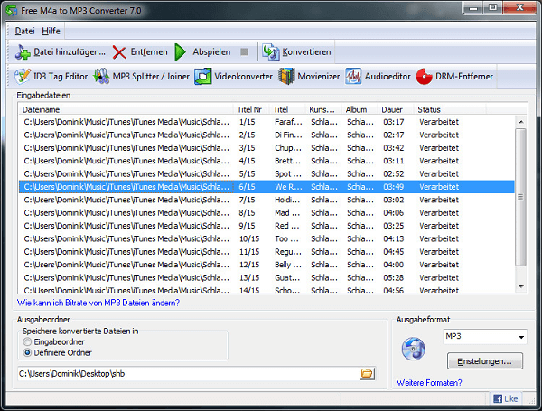 Free M4A to MP3 Converter