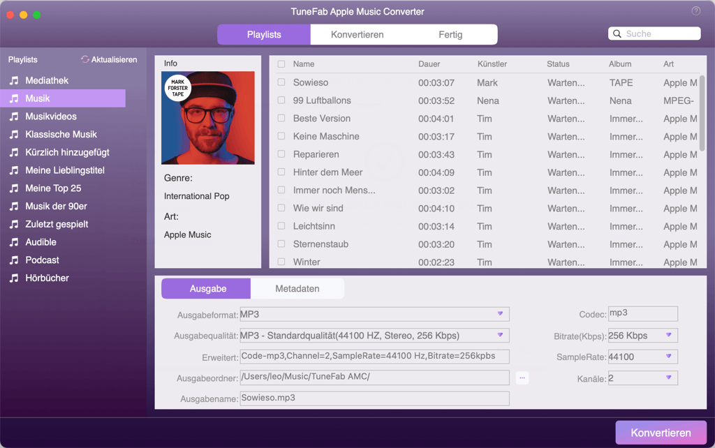 Apple Music Songs konvertieren