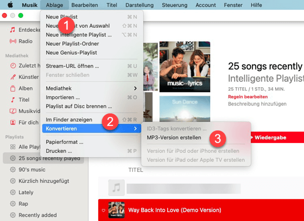 MP3 Version erstellen Mac