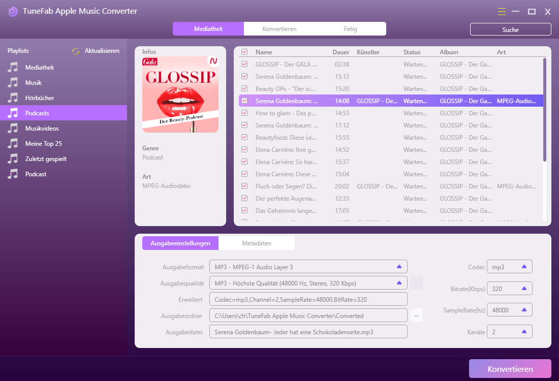 Apple Music Converter Podcast umwandeln