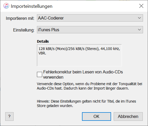 Windows AAC Codierer