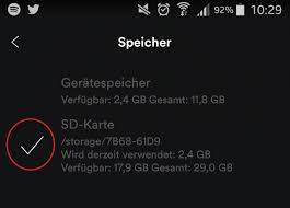 Android Spotify auf SD-Karte