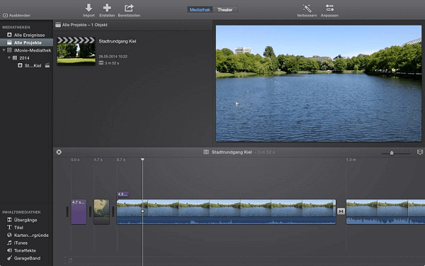 iMovie fügt Hintergrundmusik hinzu