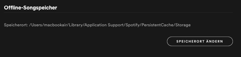 Spotify Speicherort ändern