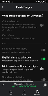 Spotify Offline Modus