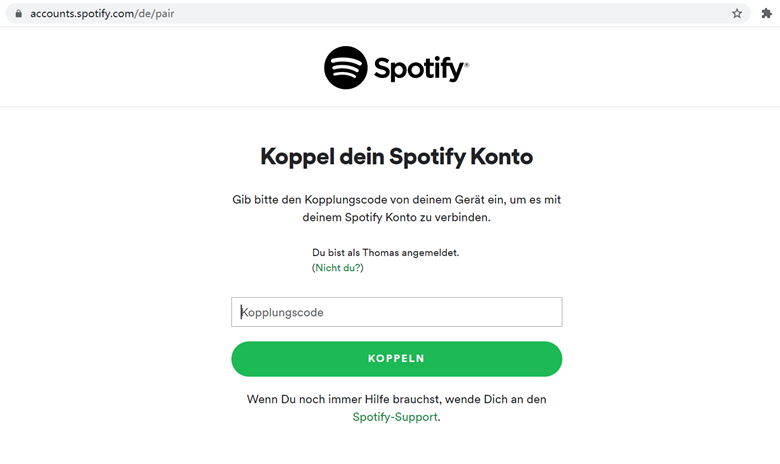 Spotify koppeln