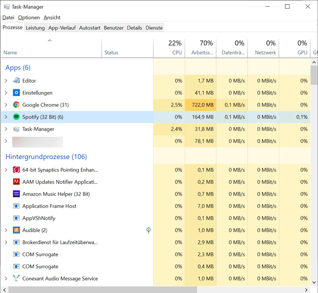 Task Manager Spotify