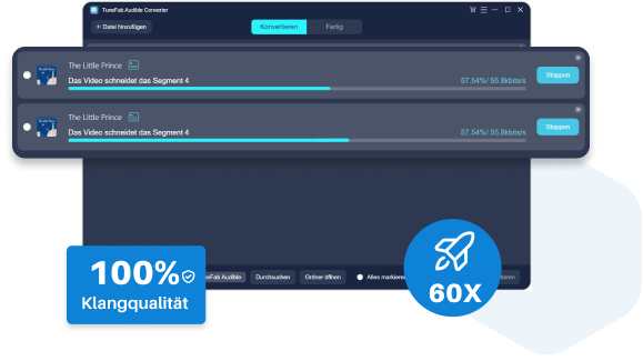 60X Faster Speed to Convert Audible Books