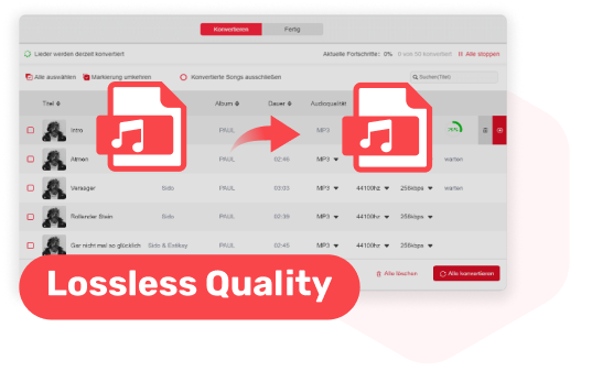 Output Audio Files Without Quality Loss
          