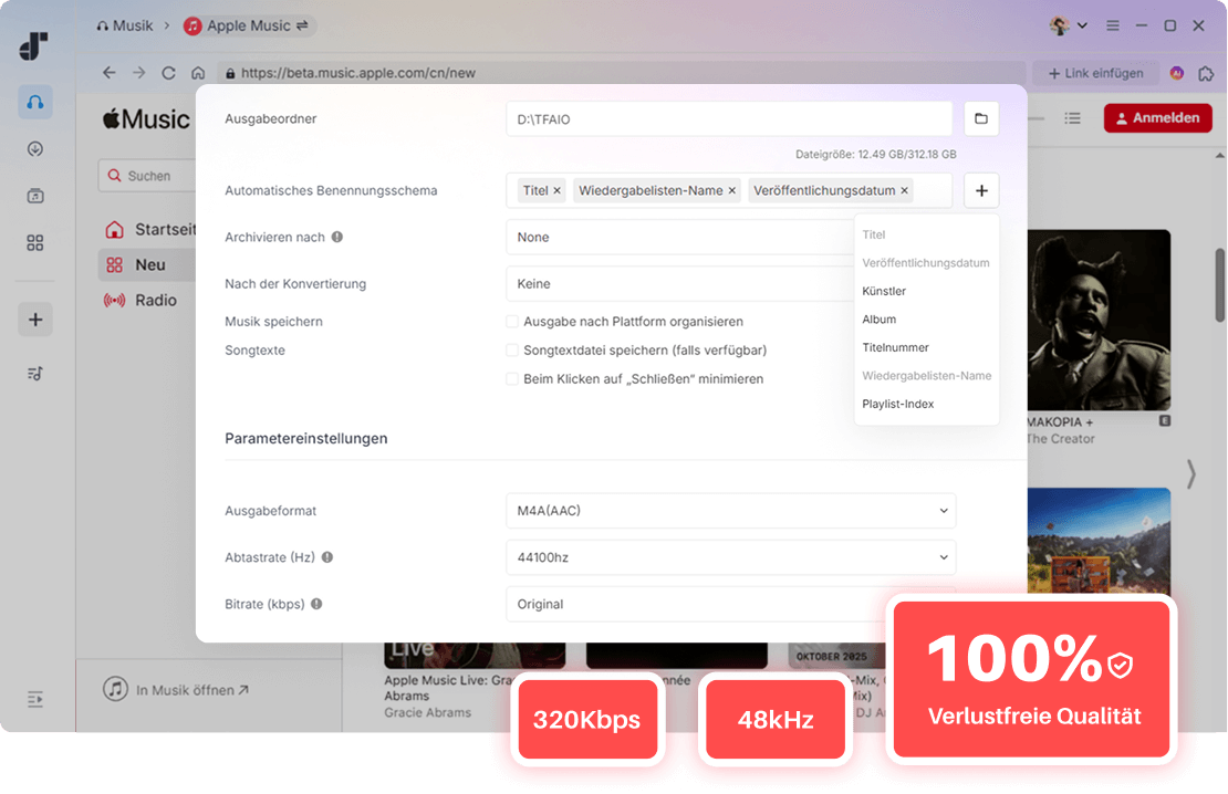 Apple Music verlustfrei downloaden