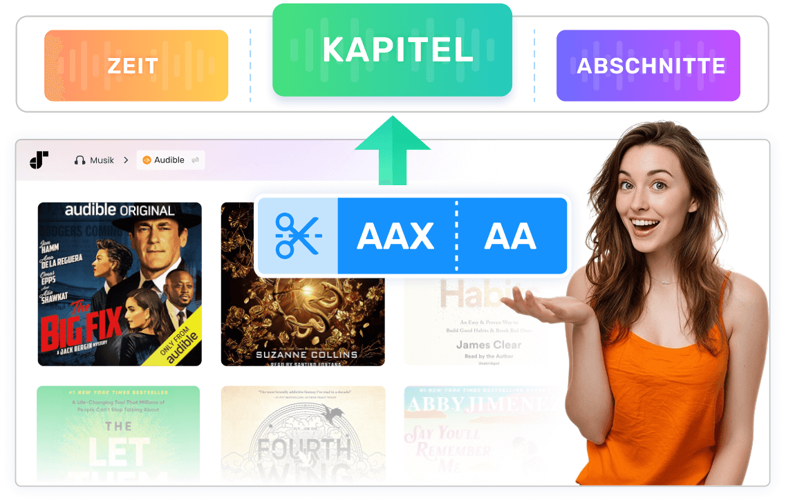  Hörbücher aufteilen nach Kapiteln/Zeit/Segmenten