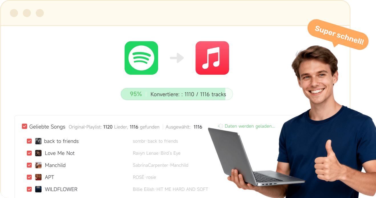 Playlists schnell übertragen