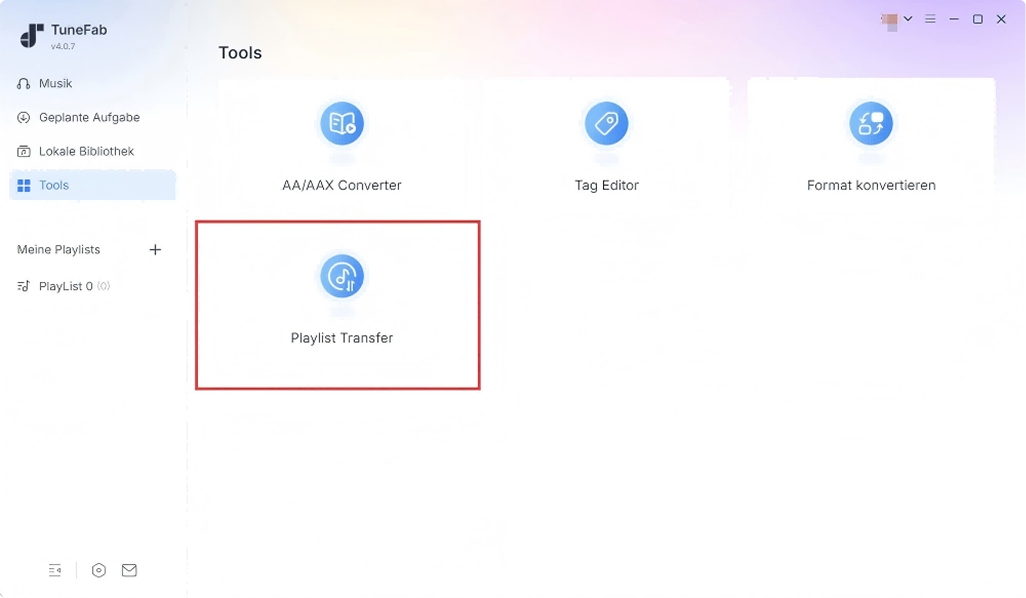 Ouvrir Playlist Transfer
