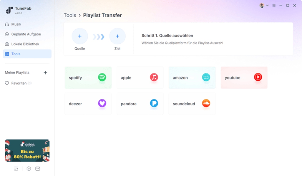 Sélectionner le Service Musical Source