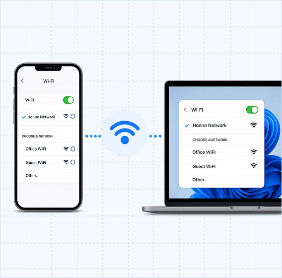 Connect to the same WiFi