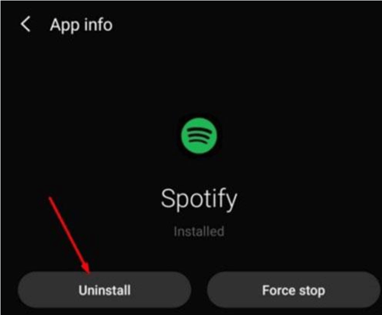 Spotify App deinstallieren auf Android