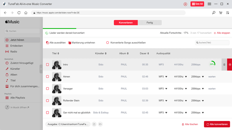 Apple Music mit TuneFab konvertieren