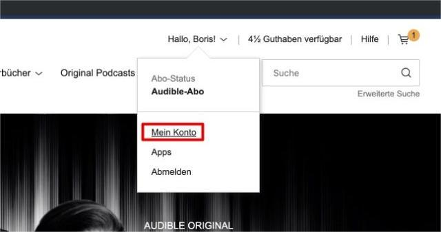 Audible Mein Konto