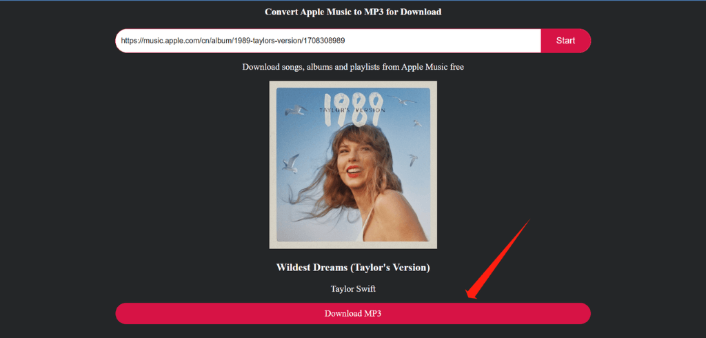 Auf „Download MP3“ klicken