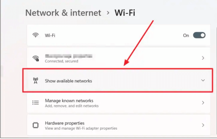 die WLAN-Verbindung auswählen auf Windows