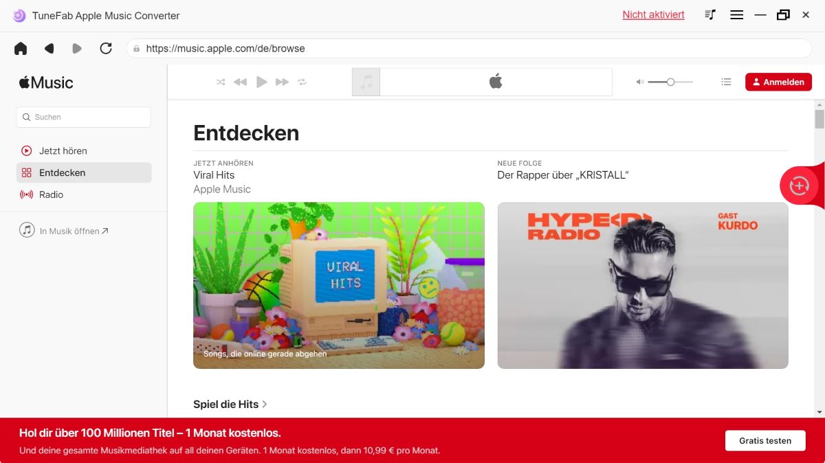 TuneFab Apple Music Converter starten