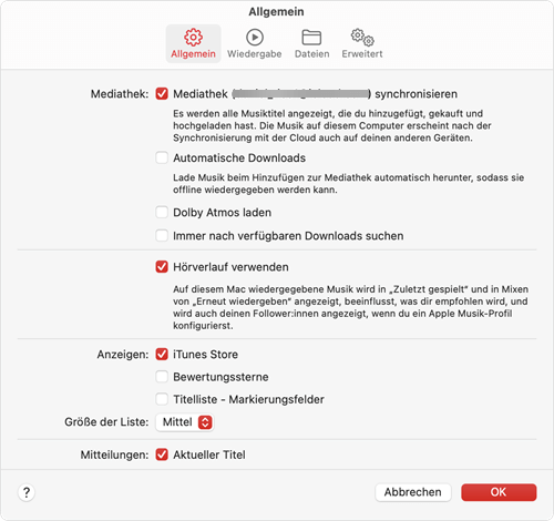 iCloud-Synchroniserung aktivieren