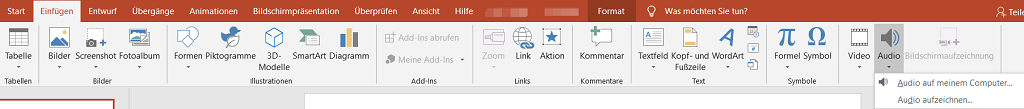 Audio in Powerpoint einfügen