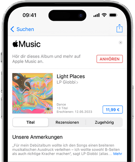 iTunes Store auf iPhone