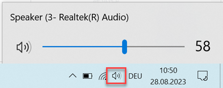 Lautstärke auf Windows prüfen