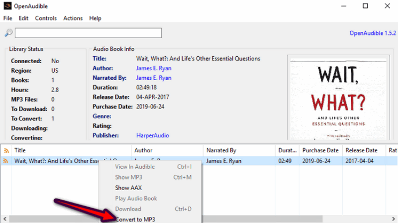 OpenAudible in MP3 konvertieren