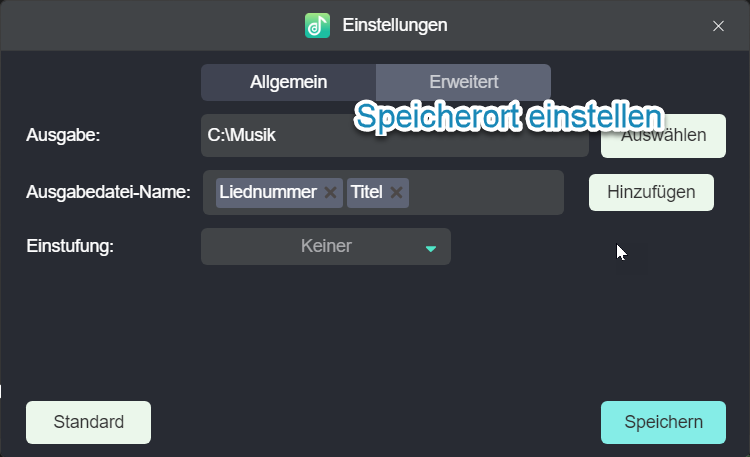 Win Programm Einstellungen Allgemein