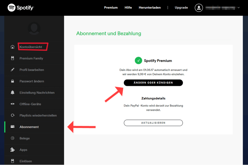 Spotify Premium überprüfen