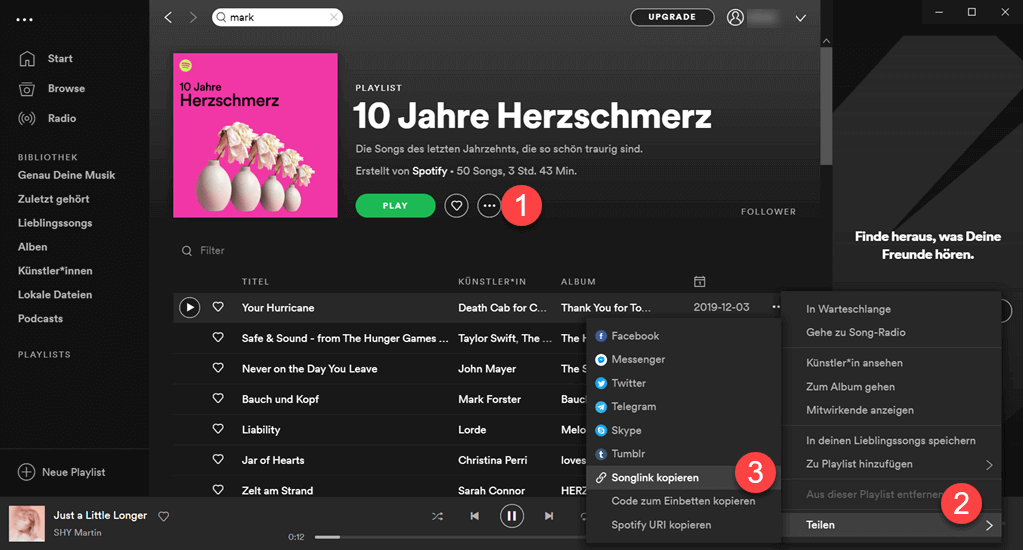 Spotify Songlink kopieren