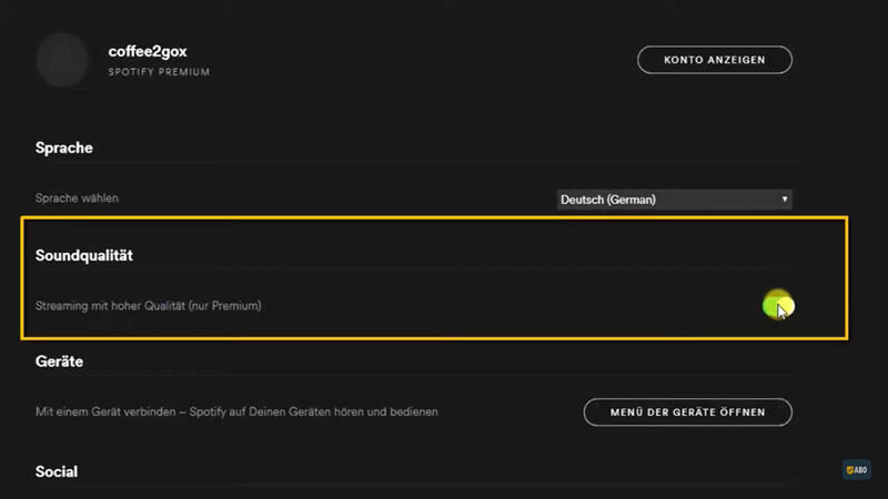 Spotify Soundqualität auf Windows ändern
