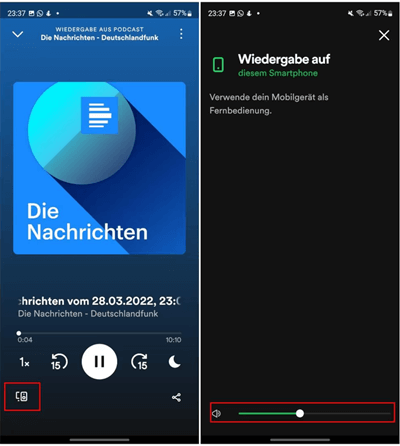 Spotify Ton auf Handy einstellen