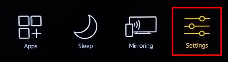 Zu Einstellungen auf Fire TV gehen