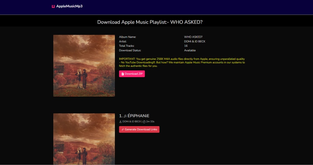 AppleMusicMp3 Downloader