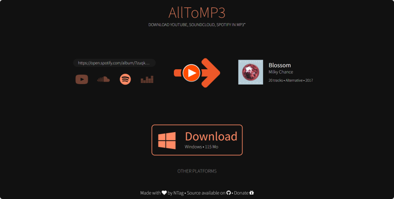 AllToMP3 Website
