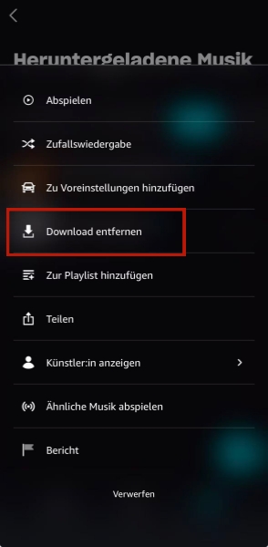 Amazon Music Downloads auf iPhone entfernen