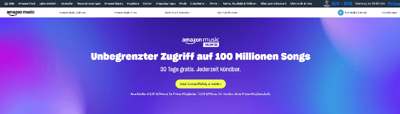 Amazon Music gratis testen