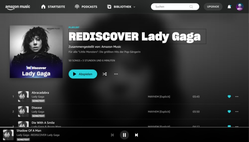 Amazon Music ohne Abo free abspielen
