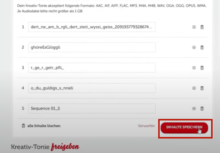 Apple Music in Tonie speichern