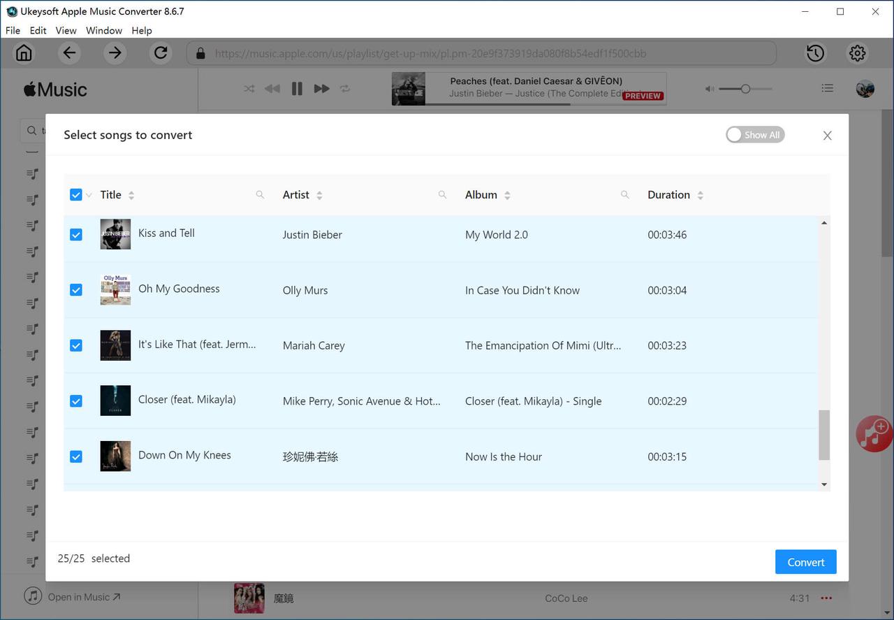 Apple Music konvertieren mit UkeySoft
