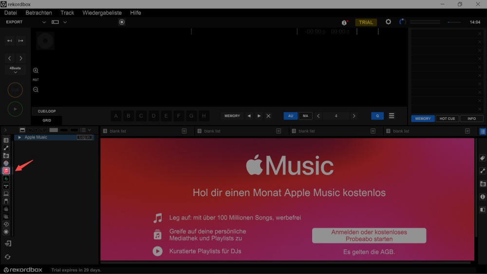 Apple Music mit rekordbox