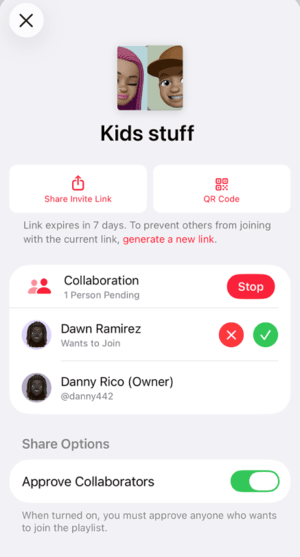 Apple Music Playlist zusammenarbeiten
