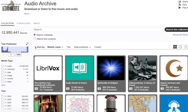 archive.org Homepage