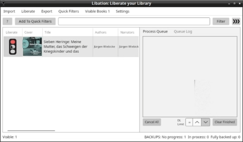 Audible-Bibliothek mit Libation synchronisieren
